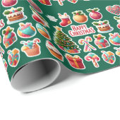 Moderne elegante kerst cadeaupapier (Rol Hoek)