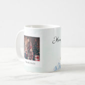 Moderne Elegante Kerst Gepersonaliseerde Foto Koffiemok (Voorkant links)