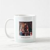 Moderne Elegante Kerst Gepersonaliseerde Foto Koffiemok (Links)