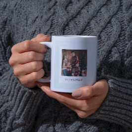 Moderne Elegante Kerst Gepersonaliseerde Foto Koffiemok