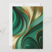 Moderne Elegante Kerst Groen en Goud Feestdagenkaart (Achterkant)