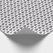 Moderne elegante kerstbomen cadeau cadeaupapier (Hoek)