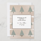 Moderne Elegante Kerstboom Niet-Foto Feestdagenkaart (Achterkant)