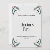 Moderne Elegante Kerstfeest Uitnodiging (Voorkant)