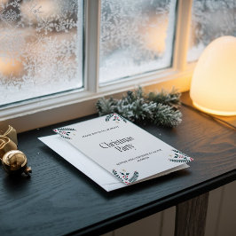 Moderne Elegante Kerstfeest Uitnodiging