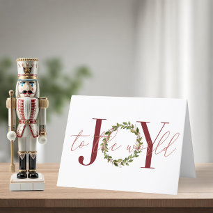 Moderne elegante kerstfeestvreugde in de wereld feestdagen kaart