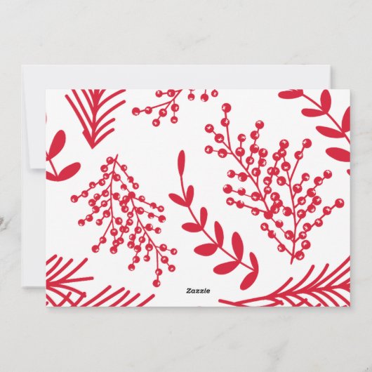 Moderne Elegante Kerstfoto Happy Feestdagenkaart (Achterkant)