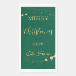 Moderne elegante kerstgouden sterren servet