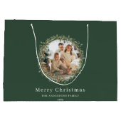 Moderne elegante kerstkrans groot cadeauzakje (Achterkant)