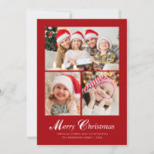 Moderne elegante kerstletters feestdagenkaart (Voorkant)