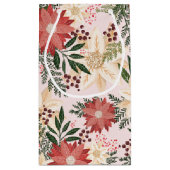 Moderne elegante kerstvakantie Poinsettia Klein Cadeauzakje (Achterkant)