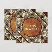 Moderne Elegante Klasse Houten Art Deco Lijst Nieu Feestdagenkaart (Voorkant / Achterkant)