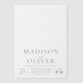 Moderne elegante klassieke bruiloft vellum uitnodigingen (Voorkant)
