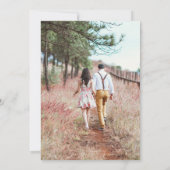 Moderne elegante klassieke foto bruiloft kaart (Achterkant)