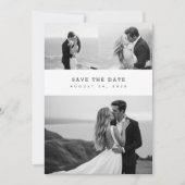 Moderne Elegante Klassieke Foto Collage Bruiloft Save The Date (Voorkant)