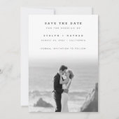 Moderne Elegante Klassieke Fotocollage Bruiloft Save The Date (Achterkant)