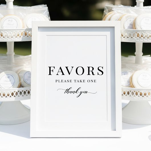 Moderne elegante klassieke gunsten neem een teken poster