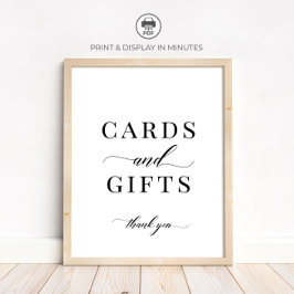 Moderne Elegante Klassieke Kaarten en Cadeaus Bord Poster