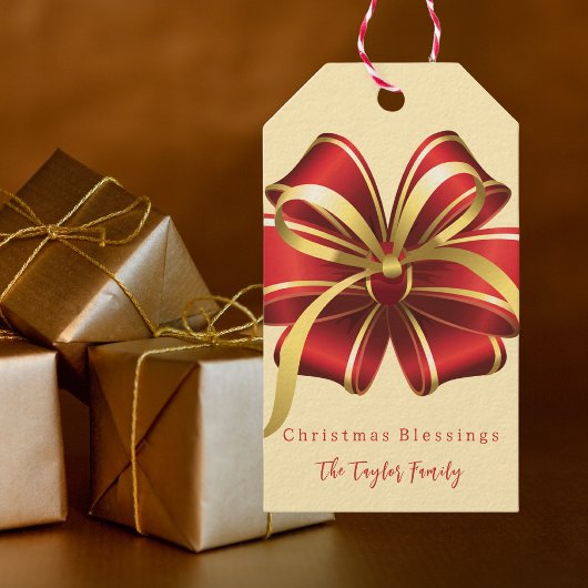Moderne elegante klassieke kerst cadeaulabel