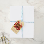 Moderne elegante klassieke kerst cadeaulabel (Met Touw)