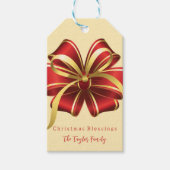 Moderne elegante klassieke kerst cadeaulabel (Voorkant)