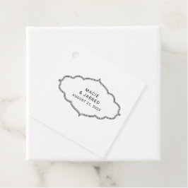 Moderne elegante klassieke minimalist bedankjes labels