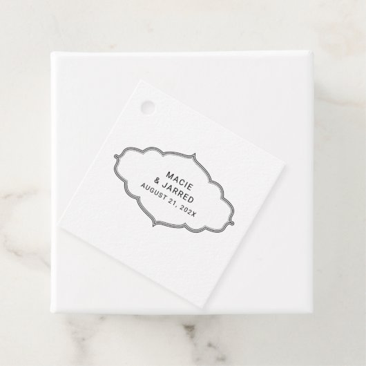 Moderne elegante klassieke minimalist bedankjes labels (In situ)