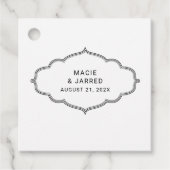 Moderne elegante klassieke minimalist bedankjes labels (Voorkant)