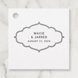 Moderne elegante klassieke minimalist bedankjes labels