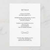 Moderne elegante klassieke minimalist informatiekaartje (Voorkant)