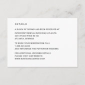 Moderne elegante klassieke minimalist informatiekaartje (Voorkant)