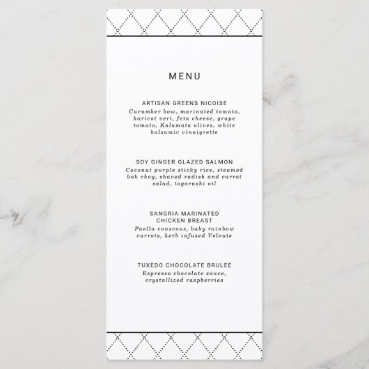 Moderne elegante klassieke minimalist menu (Voorkant)