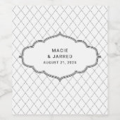 Moderne elegante klassieke minimalist wijn etiket (Enkel label)