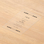 Moderne elegante klassieke stijl bruiloft acryl uitnodigingen (Laagn)