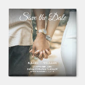 Moderne Elegante Klassieker Sla de datum op Foto Magneet (Voorkant)