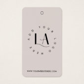 Moderne Elegante Kleding Prijsetiketten Logo Hang  Visitekaartje (Voorkant)