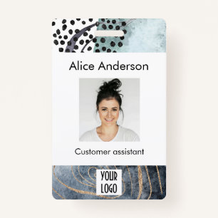 Moderne elegante kleine bedrijven vrouwelijke ID B Badge