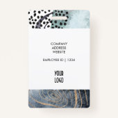 Moderne elegante kleine bedrijven vrouwelijke ID B Badge (Achterkant)