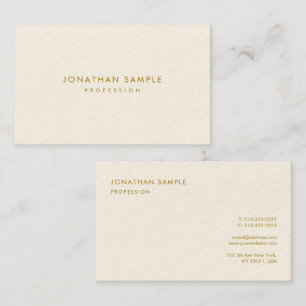 Moderne Elegante Kleine Lettertype Gouden Tekst Sj Visitekaartje