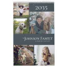 Moderne Elegante Kleuren Familie Fotokalender