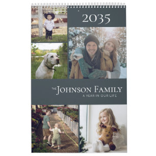Moderne Elegante Kleuren Familie Fotokalender Kalender