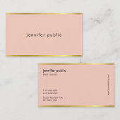 Moderne elegante kleuren gouden kleuren, brokkelba visitekaartje (Voorkant / Achterkant)