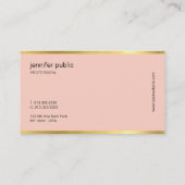 Moderne elegante kleuren gouden kleuren, brokkelba visitekaartje (Achterkant)