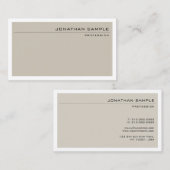 Moderne, elegante kleuren minimalistisch professio visitekaartje (Voorkant / Achterkant)