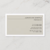 Moderne, elegante kleuren minimalistisch professio visitekaartje (Achterkant)