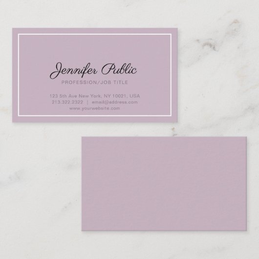 Moderne Elegante Kleuren Professionele Eenvoudige  Visitekaartje (Voorkant / Achterkant)