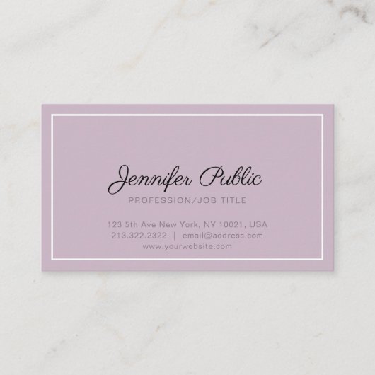 Moderne Elegante Kleuren Professionele Eenvoudige  Visitekaartje (Voorkant)