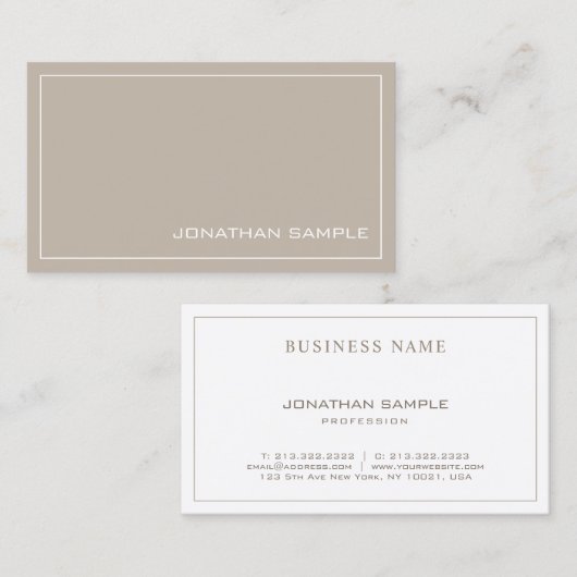 Moderne Elegante Kleuren Slank Ontwerp Duidelijke  Visitekaartje (Voorkant / Achterkant)