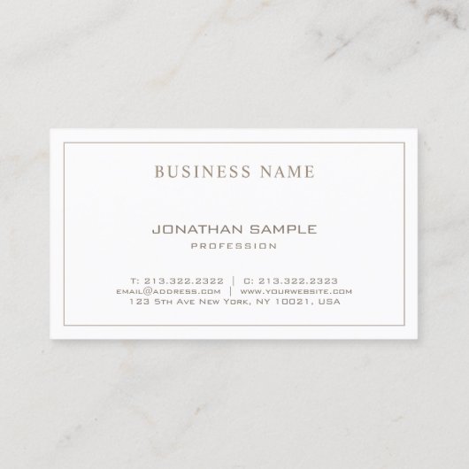 Moderne Elegante Kleuren Slank Ontwerp Duidelijke  Visitekaartje (Achterkant)