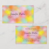 Moderne elegante kleurrijke Abstracte Trendy Sjabl Visitekaartje (Voorkant / Achterkant)